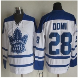 Toronto Maple Leafs #28 Tie Domi White CCM Throwback Winter Classic Stitched NHL Jersey