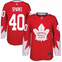 Youth Adidas Toronto Maple Leafs 40 Garret Sparks Authentic Red Alternate NHL Jersey 