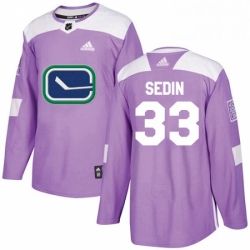 Youth Adidas Vancouver Canucks 33 Henrik Sedin Authentic Purple Fights Cancer Practice NHL Jersey 