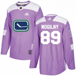 Youth Adidas Vancouver Canucks 89 Alexander Mogilny Authentic Purple Fights Cancer Practice NHL Jersey 