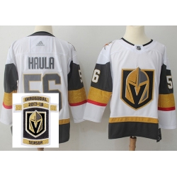 Adidas Golden Knights #56 Erik Haula White Road Authentic Stitched NHL Inaugural Season Patch Jersey