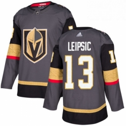 Mens Adidas Vegas Golden Knights 13 Brendan Leipsic Authentic Gray Home NHL Jersey 