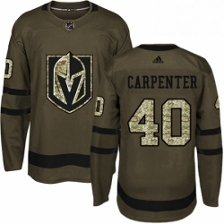 Mens Adidas Vegas Golden Knights 40 Ryan Carpenter Authentic Green Salute to Service NHL Jersey 