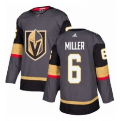 Mens Adidas Vegas Golden Knights 6 Colin Miller Premier Gray Home NHL Jersey 