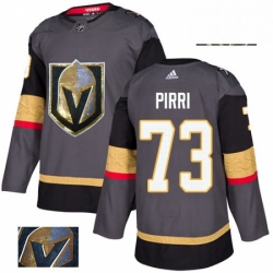 Mens Adidas Vegas Golden Knights 73 Brandon Pirri Authentic Gray Fashion Gold NHL Jersey 