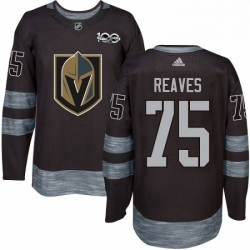 Mens Adidas Vegas Golden Knights 75 Ryan Reaves Authentic Black 1917 2017 100th Anniversary NHL Jersey 