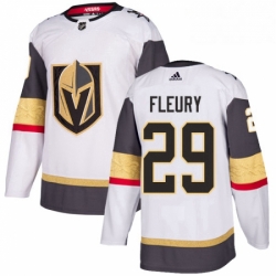 Womens Adidas Vegas Golden Knights 29 Marc Andre Fleury Authentic White Away NHL Jersey 