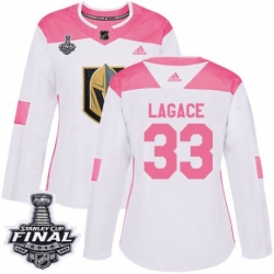 womens maxime lagace vegas golden knights jersey white pink adidas 33 nhl 2018 stanley cup final authentic fashion