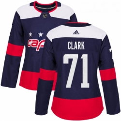 Womens Adidas Washington Capitals 71 Kody Clark Authentic Navy Blue 2018 Stadium Series NHL Jerse