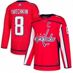 Youth Adidas Washington Capitals 8 Alex Ovechkin Authentic Red Home NHL Jersey 