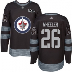 Jets #26 Blake Wheeler Black 1917 2017 100th Anniversary Stitched NHL Jersey