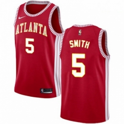 Mens Nike Atlanta Hawks 5 Josh Smith Authentic Red NBA Jersey Statement Edition