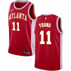 Youth Nike Atlanta Hawks 11 Trae Young Swingman Red NBA Jersey Statement Edition 