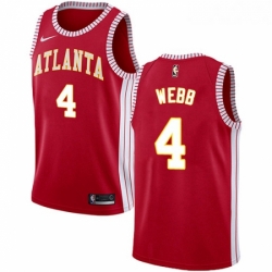 Youth Nike Atlanta Hawks 4 Spud Webb Swingman Red NBA Jersey Statement Edition