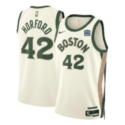 Men Boston Celtics 42 Al Horford White 2023 24 City Edition Stitched Basketball Jersey