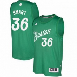 Mens Adidas Boston Celtics 36 Marcus Smart Swingman Green 2016 2017 Christmas Day NBA Jersey