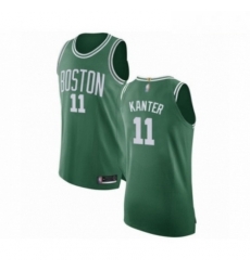 Mens Boston Celtics 11 Enes Kanter Authentic GreenWhite No Road Basketball Jersey Icon Edition 