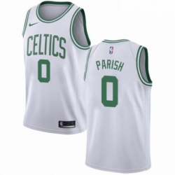 Mens Nike Boston Celtics 0 Robert Parish Swingman White NBA Jersey Association Edition 