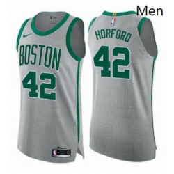 Mens Nike Boston Celtics 42 Al Horford Authentic Gray NBA Jersey City Edition