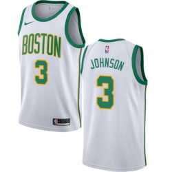 Womens Nike Boston Celtics 3 Dennis Johnson Swingman White NBA Jersey City Edition