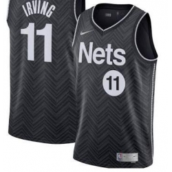 Men Brooklyn Nets Kevin Irving 2021 New Black Jersey