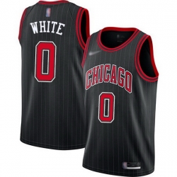 Bulls  0 Coby White Black Basketball Swingman Statement Edition 2019 2020 Jersey