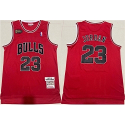 Men Chicago Bulls 23 Michael Jordan 1997 98 Red Throwback Stitched Jersey