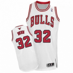 Mens Adidas Chicago Bulls 32 Kris Dunn Authentic White Home NBA Jersey