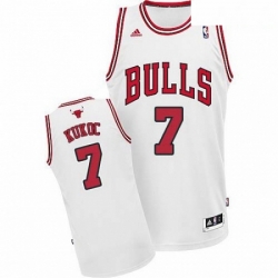 Mens Adidas Chicago Bulls 7 Tony Kukoc Swingman White Home NBA Jersey