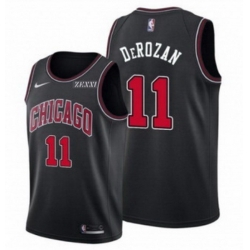 Men's Chicago Bulls #11 DeMar DeRozan Black Edition Swingman Stitched Basketball Jersey