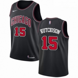 Mens Nike Chicago Bulls 15 Chandler Hutchison Authentic Black NBA Jersey Statement Edition 