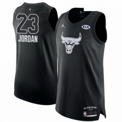 Mens Nike Chicago Bulls 23 Michael Jordan Authentic Black 2018 All Star Game