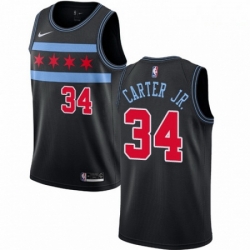 Mens Nike Chicago Bulls 34 Wendell Carter Jr Swingman Black NBA Jersey City Edition 