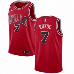 Mens Nike Chicago Bulls 7 Toni Kukoc Swingman Red Road NBA Jersey Icon Edition