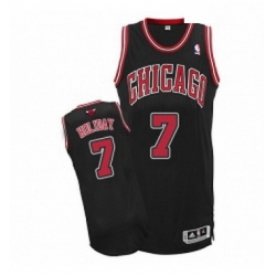 Womens Adidas Chicago Bulls 7 Justin Holiday Authentic Black Alternate NBA Jersey 