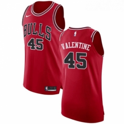 Womens Nike Chicago Bulls 45 Denzel Valentine Authentic Red Road NBA Jersey Icon Edition