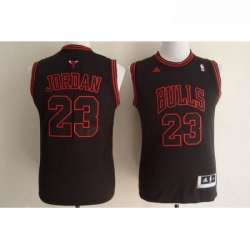 Youth Adidas Chicago Bulls 23 Michael Jordan Swingman Black NBA Jersey