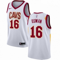 Mens Nike Cleveland Cavaliers 16 Cedi Osman Swingman White NBA Jersey Association Edition 