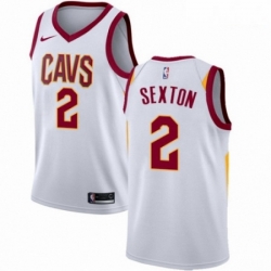 Mens Nike Cleveland Cavaliers 2 Collin Sexton Swingman White NBA Jersey Association Edition 