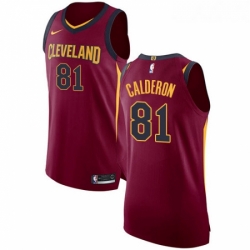 Youth Nike Cleveland Cavaliers 81 Jose Calderon Authentic Maroon Road NBA Jersey Icon Edition 