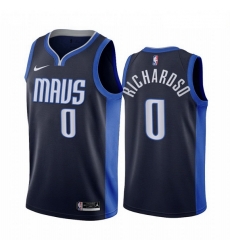 Men Dallas Mavericks 0 Josh Richardson Navy NBA Swingman 2020 21 Earned Edition Jersey