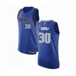 Mens Dallas Mavericks 30 Seth Curry Authentic Royal Blue Basketball Jersey Icon Edition 