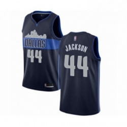 Mens Dallas Mavericks 44 Justin Jackson Authentic Navy Blue Basketball Jersey Statement Edition 