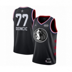 Mens Dallas Mavericks 77 Luka Doncic Swingman Black 2019 All Star Game Basketball Jersey 