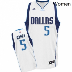 Womens Adidas Dallas Mavericks 5 Jose Juan Barea Swingman White Home NBA Jersey