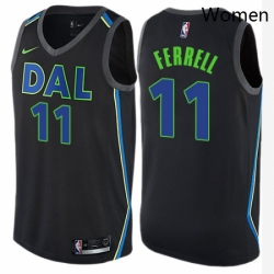 Womens Nike Dallas Mavericks 11 Yogi Ferrell Swingman Black NBA Jersey City Edition 