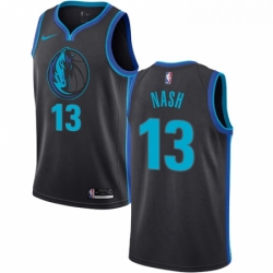 Youth Nike Dallas Mavericks 13 Steve Nash Swingman Charcoal NBA Jersey City Edition