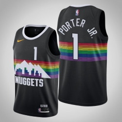 Men Denver Nuggets Michael Porter Jr. #1 Black City Edition Swingman Jerseys