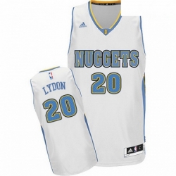 Mens Adidas Denver Nuggets 20 Tyler Lydon Swingman White Home NBA Jersey 