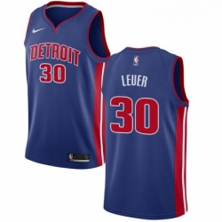 Womens Nike Detroit Pistons 30 Jon Leuer Swingman Royal Blue Road NBA Jersey Icon Edition 